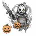 Sam trick r treat and Michael Myers tattoo design idea