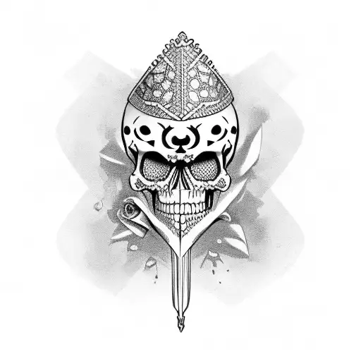 mariachi charro skull tattoo design idea