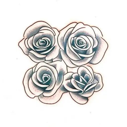 roses with daisies wrapped in barbed wire tattoo design idea