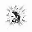 bob Marley album cover tattoo design idea