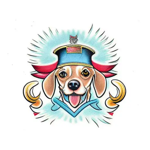 Chiweenie tattoo design idea