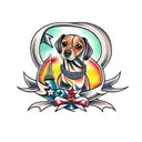 Chiweenie tattoo design idea