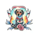 Chiweenie tattoo design idea