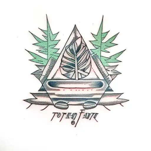 Traditional "Forest" Tattoo Idea BlackInk AI