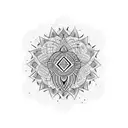 create a tribal pattern which embodies being spiritual, nature, love, strength and courage tattoo design idea