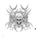 devil  x zombie tattoo design idea