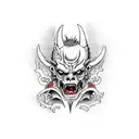 devil  x zombie tattoo design idea