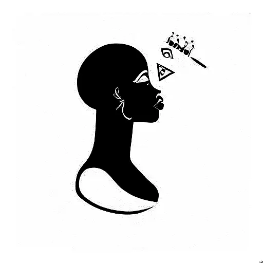 Ethiopian chess queen  tattoo design idea