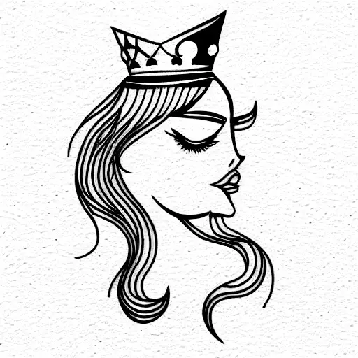 chess queen  tattoo design idea