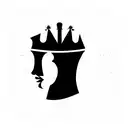Ethiopian chess queen  tattoo design idea