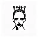 Ethiopian chess queen  tattoo design idea