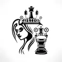 chess queen  tattoo design idea