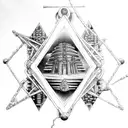 ancient civilizations temples  with double helix connecting atoms to space planets and galaxies tattoo design idea