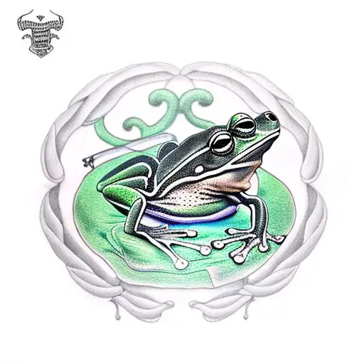 frog dissection tattoo design idea