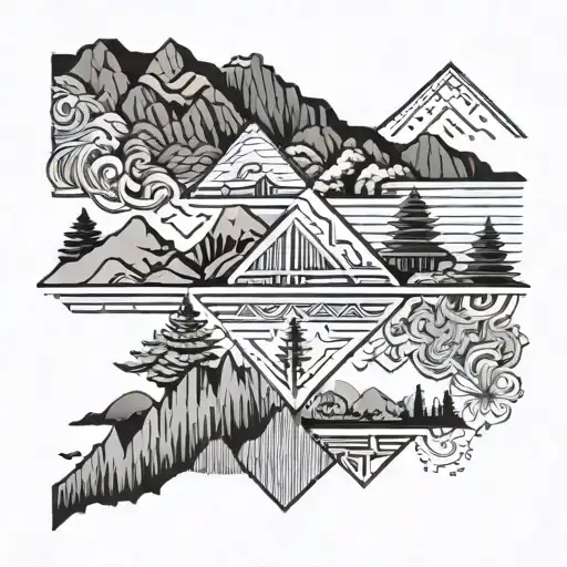 South Korea Norway Peru travel beach tattoo design idea