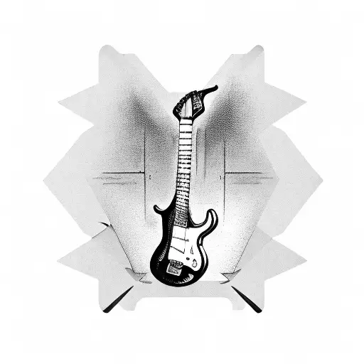 guitar eletric tattoo design idea