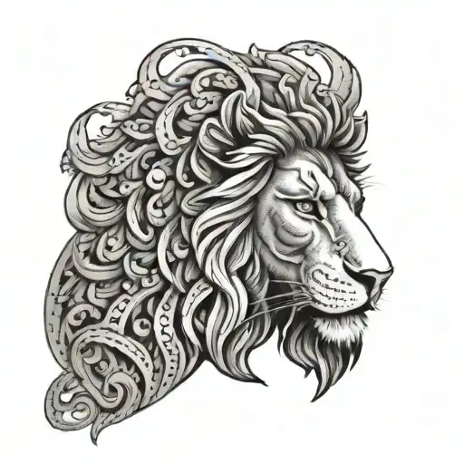 lion and iran and Cyrus charter and Achaemenid tattoo design idea