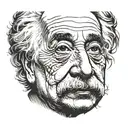 Albert Einstein half face tattoo tattoo design idea