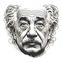 Albert Einstein half face tattoo tattoo design idea