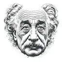 Albert Einstein half face tattoo tattoo design idea