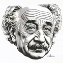 Albert Einstein half face tattoo tattoo design idea
