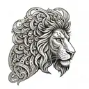 lion and iran and Cyrus charter and Achaemenid tattoo design idea