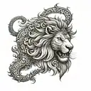 lion and iran and Cyrus charter and Achaemenid tattoo design idea
