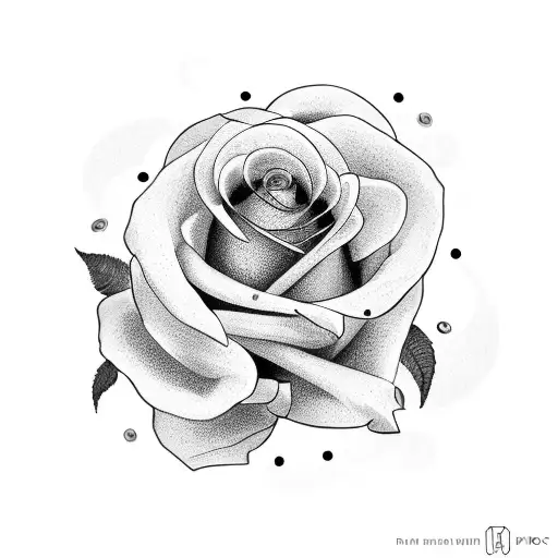 March 17 in Roman numeral surrounded by a rose  tattoo design idea