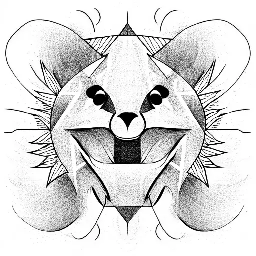 Huge mouth with sharp teeth tattoo design idea