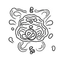 Coffee beans with the word "the odd bean" tattoo design idea