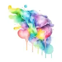 rainbow tongue   tattoo design idea