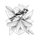 Blue jay tattoo design idea