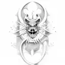 espada com escudo e arco tattoo design idea