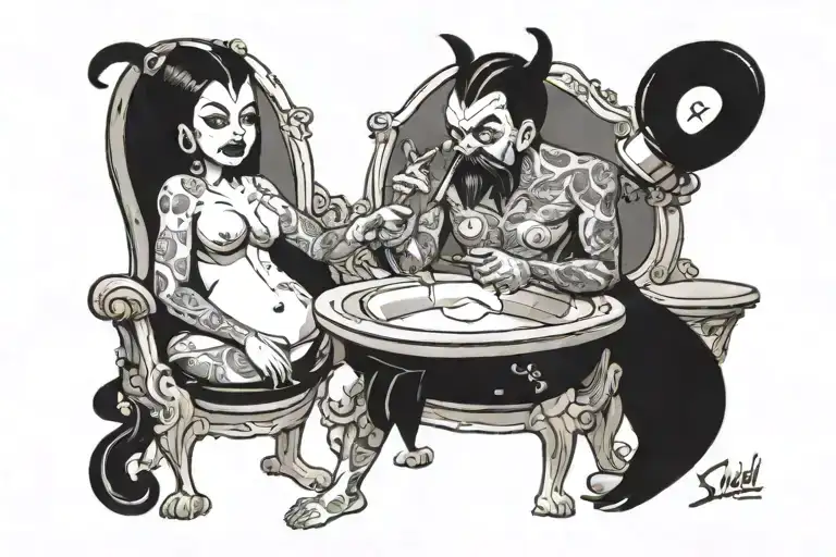 skibidi toilet scene tattoo design idea