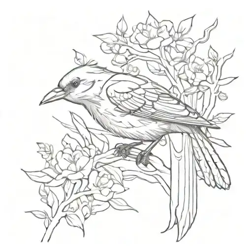 Eminem inspired mockingbird tattoo design idea