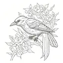 Eminem inspired mockingbird tattoo design idea