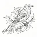 Eminem inspired mockingbird tattoo design idea