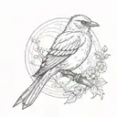 Eminem inspired mockingbird tattoo design idea