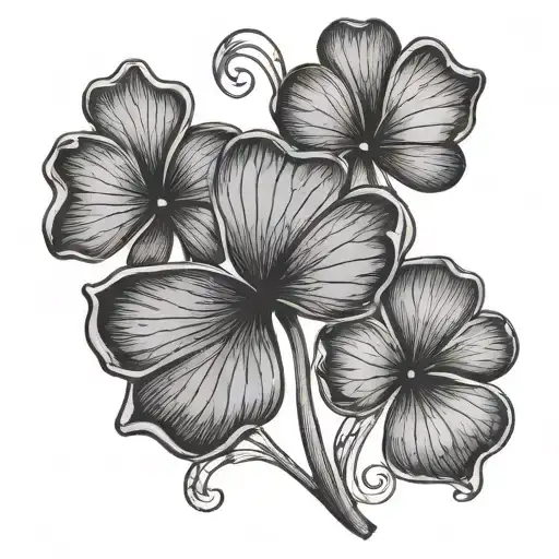 create a bouquet of the national flowers of Ireland: Shamrock (not a flower, but a national symbol) 	2.	Netherlands: tattoo design idea