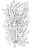 turkey feather tattoo design idea