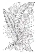 turkey feather tattoo design idea