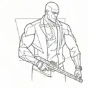 HITMAN RO45 tattoo design idea