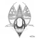 Orca and California tattoo design idea