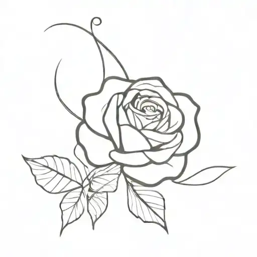 butterfly rose tattoo design idea