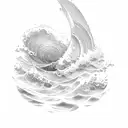 Ocean Wave tattoo design idea
