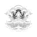 Ocean Wave tattoo design idea