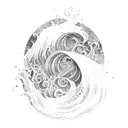 Ocean Wave tattoo design idea