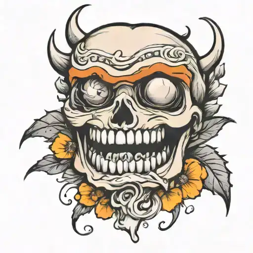 tooth tattoo design idea