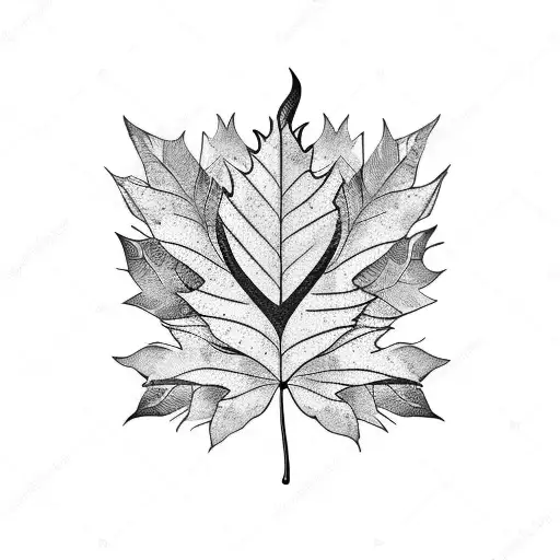 Leaves and Buddhism  tattoo design idea