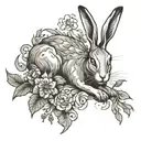 hare tattoo design idea